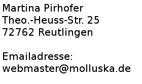 Angabe der Adresse und Email für Kontaktaufnahme